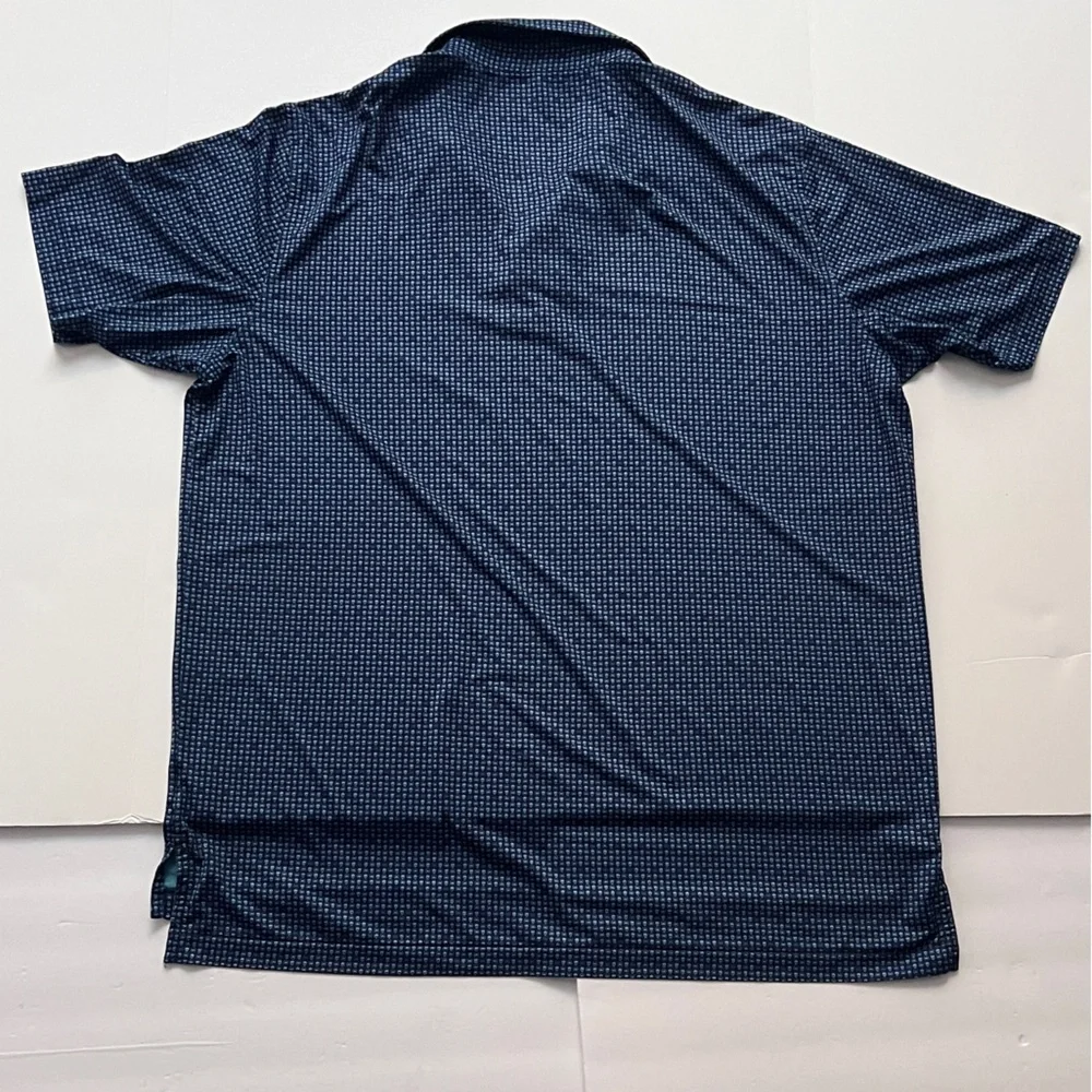 Peter Millar Summer Comfort Mens Size  XL Golf Polo Blue All Over Print Crowns - Picture 3 of 11